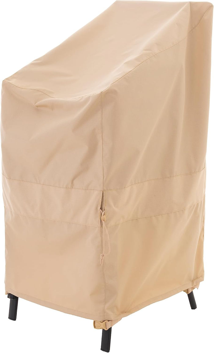 WJ-X3 Patio Chair Cover, Outdoor Lounge Cover, Heavy Duty, Waterproof Lawn Chair Covers, 29W x 30D x 36H, Beige, 2-Pack