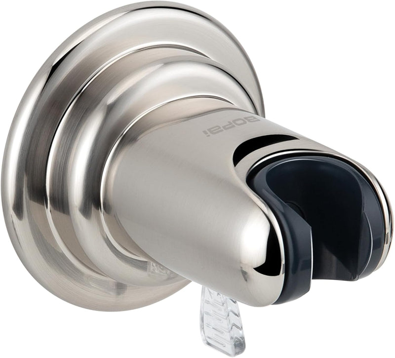 BOPai Suction Shower Head Holder, Relocatable Handheld Showerhead Holder, Chrome, Suitable for Installation On Smooth Surfaces