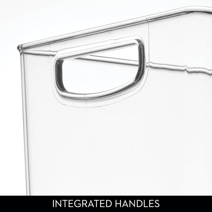 iDesign Plastic Storage Bin with Handles for Household Storage - Set of 2 - Clear - Made in USA
