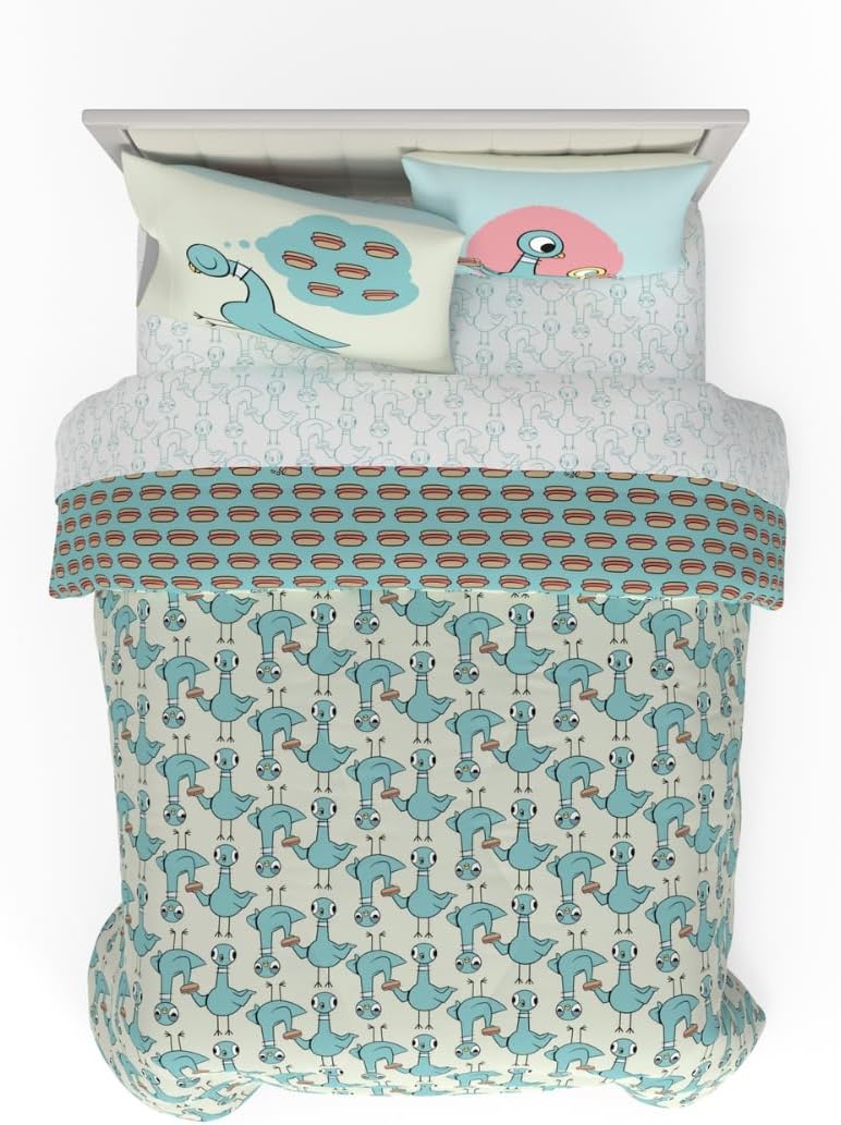 Franco Sanrio Kuromi & My Melody Bedding 7 Piece Super Soft Cozy Reversible Comforter and Sheet Set with Sham, Queen, (100% Official Licensed Product)
