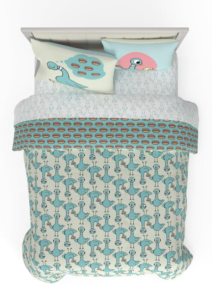Franco Sanrio Kuromi & My Melody Bedding 7 Piece Super Soft Cozy Reversible Comforter and Sheet Set with Sham, Queen, (100% Official Licensed Product)