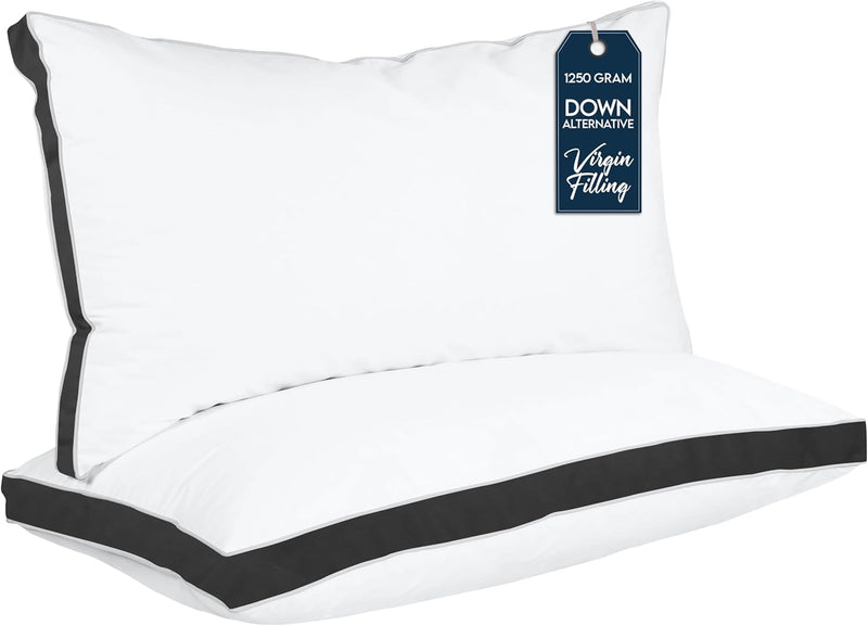 Utopia Bedding Bed Pillows for Sleeping Queen Size (White), Set of 2, Cooling Hotel Quality, Gusseted Pillow for Back, Stomach or Side Sleepers