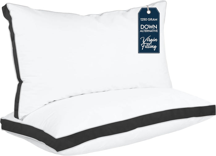 Utopia Bedding Bed Pillows for Sleeping Queen Size (White), Set of 2, Cooling Hotel Quality, Gusseted Pillow for Back, Stomach or Side Sleepers