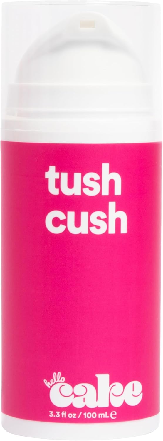 Hello Cake Tush Cush, Silicone and Water-Based Personal Lubricant, Hybrid Lube for Men, Women, and Couples, 1.7 fl oz