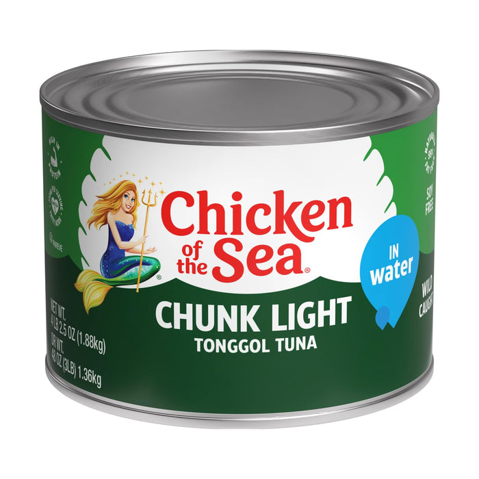 Chicken of the Sea Wild Caught Chunk Light Tuna, 5 Ounce Cans, 10-Count – High Protein 100% Classic Chunk Tuna in Water – Delicious, Easy, Nutritious Ready to Eat Meals