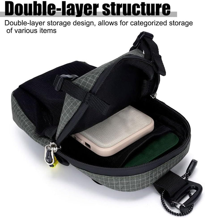 MiOYOOW Tactical Backpack, Waterproof Tactical Chest Rig with Elastic Strap, Sling Crossbody Bag for Outdoor Travel Hunting