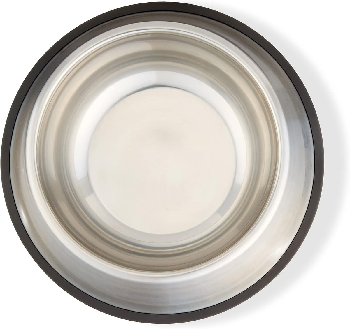 Amazon Basics Stainless Steel Non-Skid Pet Dog Water And Food Bowl, 2-Pack (10 x 2.8 Inches), Each Holds Up to 38oz