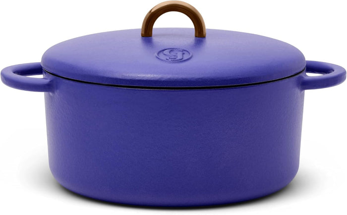 Great Jones Dutch Baby Dutch Oven with Lid (Mustard, 3.5-Quart) | Enameled Cast Iron, Round Shape | Safe for Stovetops & Ovens up to 500°F | Space-Saving & Dishwasher-Friendly | Small-Batch Cooking