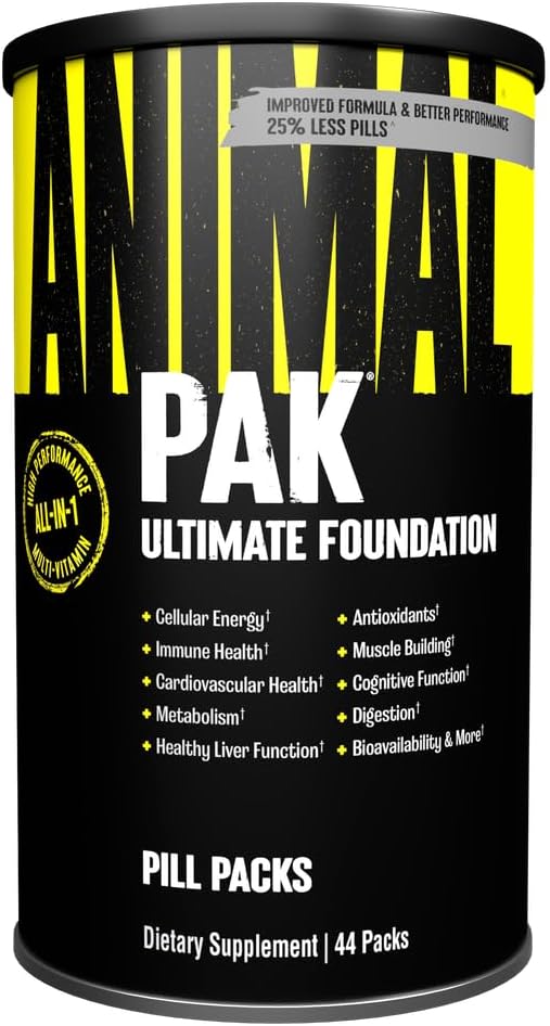 Animal Pak - Convenient Multivitamin for Men & Women Daily All-in-One Vitamin & Supplement Pack - Zinc, Vitamins C, B, D, Amino Acids, and Immune Support - Sports Nutrition Performance - 30 Count