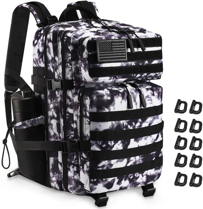 Military Tactical Backpack 45L Large Tactical Backpack for Men, Hiking Rucksack With Bottle Holder