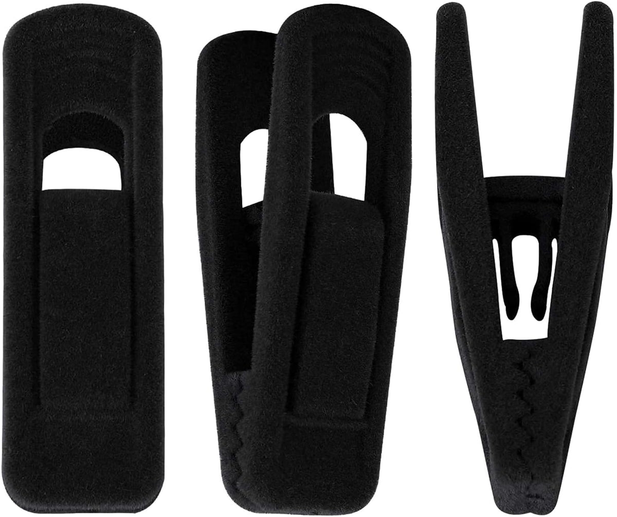 Trgowaul Velvet Hangers - Strong Finger Clips for Thin Pants (20pc, Beige)