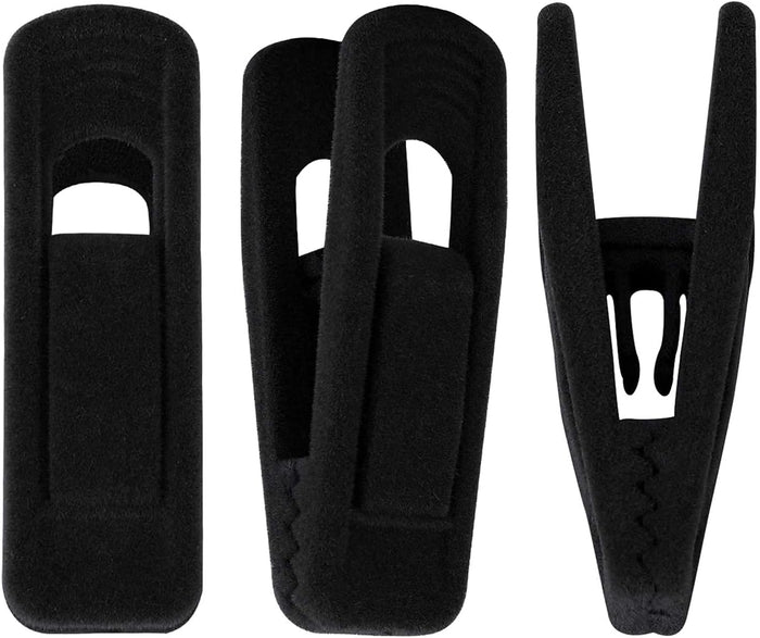 Trgowaul Velvet Hangers - Strong Finger Clips for Thin Pants (20pc, Beige)