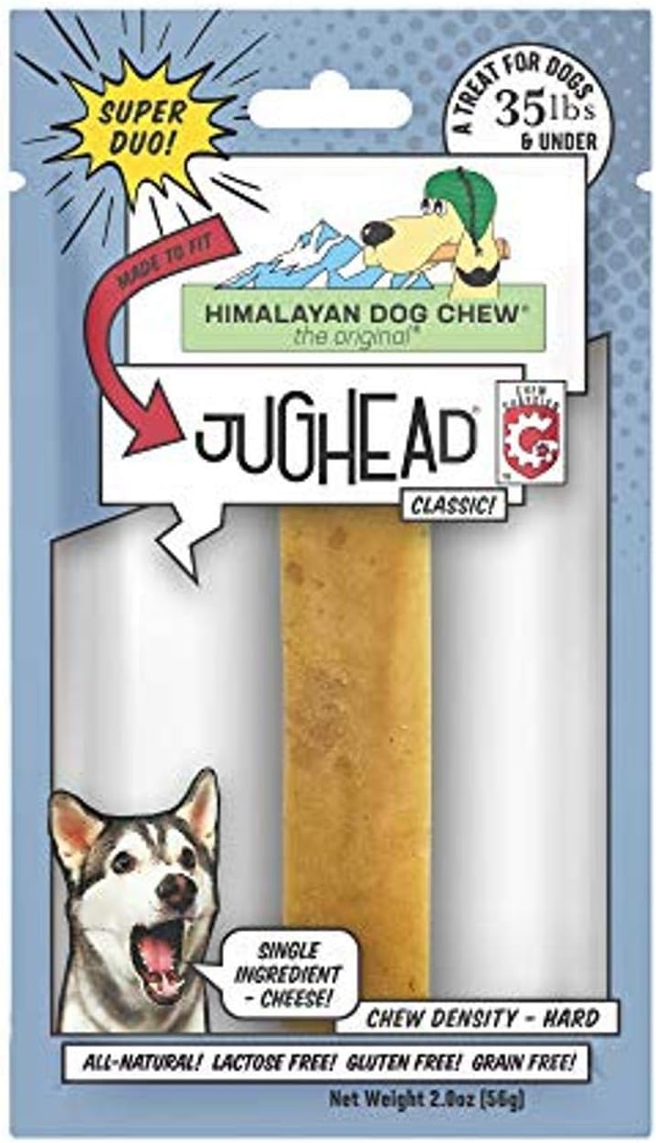 Himalayan Pet Supply Jughead Super Cheese Chew Insert, 100% Natural, Long Lasting, Gluten Free, Healthy & Safe Dog Treats, Lactose & Grain Free, Protein Rich, Dogs 35 lbs and Over, Large