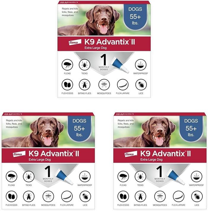 K9 Advantix II XL Dog Vet-Recommended Flea, Tick & Mosquito Treatment & Prevention | Dogs Over 55 lbs. | 6-Mo Supply