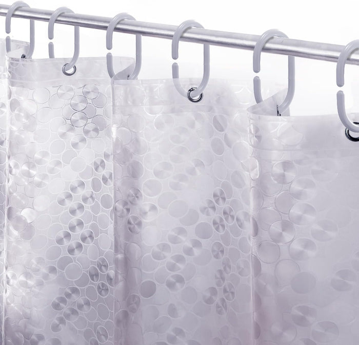 LiBa Bathroom Shower Curtain Waterproof Plastic Shower Curtain Premium PEVA Non-Toxic with Rust Proof Grommets Clear 8G Bathroom Accessories 72x72