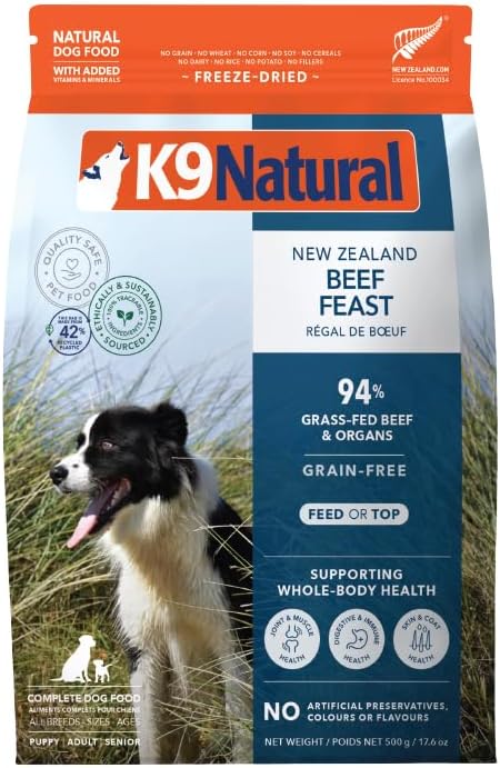 K9 Natural - Grain Free Freeze Dried Dog Food - Hoki & Beef, 4lb