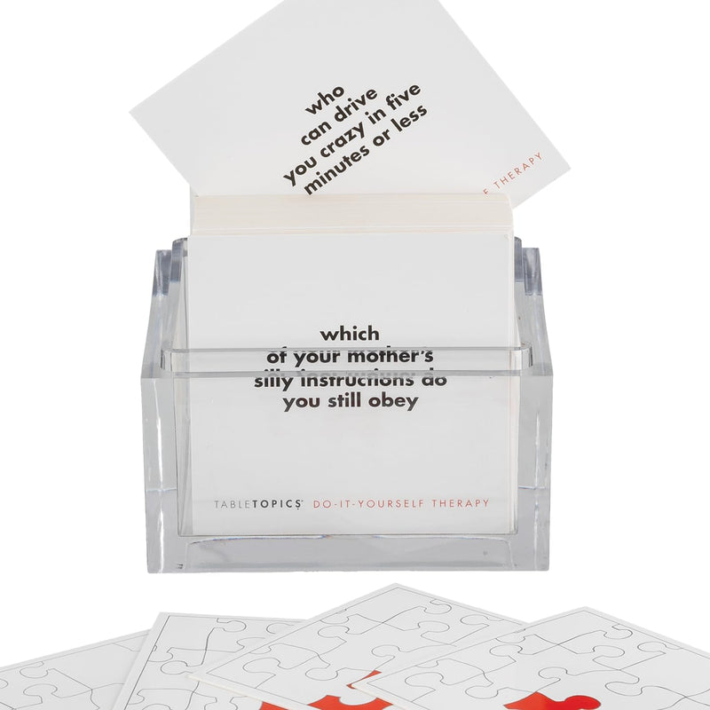 TableTopics Do-It-Yourself Therapy Question Card Game - 135 Entertaining Conversation Starter Cards for Adult Friends, Girls Night, Dinner Party, Getting to Know You Game