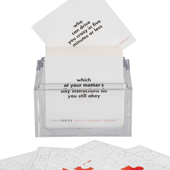 TableTopics Do-It-Yourself Therapy Question Card Game - 135 Entertaining Conversation Starter Cards for Adult Friends, Girls Night, Dinner Party, Getting to Know You Game