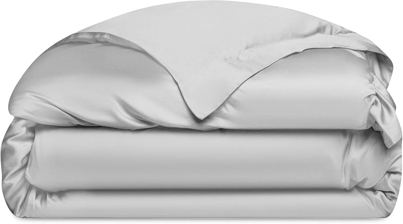 Cozy Earth Luxury Duvet Cover Queen - 100% Viscose from Bamboo - Ultra-Soft, Cooling & Lightweight Duvet Cover - Temperature-Regulating Bedding with Concealed Zip & Interior Snap Closures - Driftwood