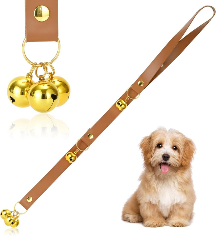 Upgraded Puppy Bells Dog Doorbells for Door Knob/Potty Training/Go Outside-Dog Bells for Puppies Dogs Doggy Doggie Pooch Pet Cat for Dog Lovers-Premium Quality-3 Snaps for Length Adjustment