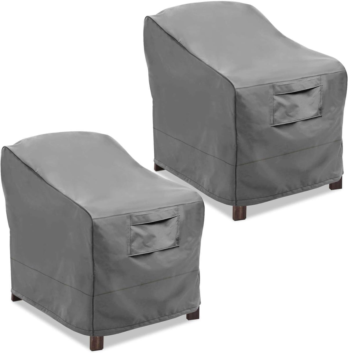 Vailge Patio Chair Covers, Lounge Deep Seat Cover, Heavy Duty and Waterproof Outdoor Lawn Patio Furniture Covers (2 Pack - Large, Beige & Brown)