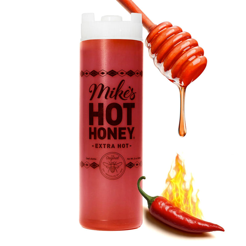 Mike's Hot Honey, Extra Hot, America's #1 Brand of Hot Honey, Spicy Honey Infused with Chili Peppers, Gluten-Free, Paleo-Friendly, Sweet Heat, Perfect for Hot Sauce Lovers (10oz Bottle, 1 Pack)