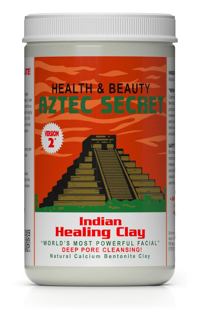 Aztec Secret– Indian Healing Clay 1 lb – Deep Pore Cleansing Facial & Body Mask – The Original 100% Natural Calcium Bentonite Clay – New Version 2