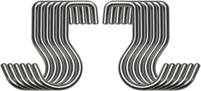 YIIYIIN 12 Pack Stainless Steel Hanging Hooks-Magnetic Knife Holder for Wall Hook-Pot Rack Hook-Hooks for Hanging Kitchen Utensils,Household Tools in Kitchen,Bedroom,Bathroom,Garden,Office