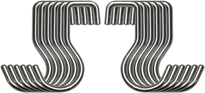 YIIYIIN 12 Pack Stainless Steel Hanging Hooks-Magnetic Knife Holder for Wall Hook-Pot Rack Hook-Hooks for Hanging Kitchen Utensils,Household Tools in Kitchen,Bedroom,Bathroom,Garden,Office