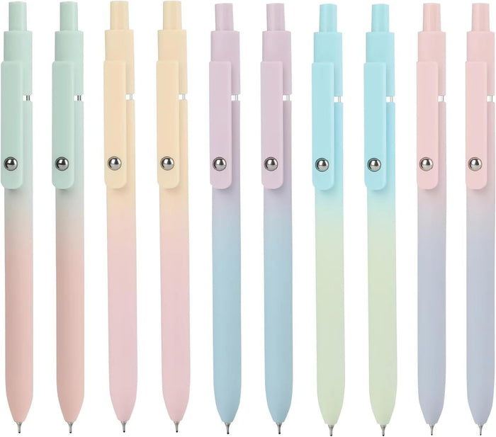 Ddaowanx Gel Pens, 6 Pcs 0.5mm Quick Dry Black Ink Pens Fine Point Smooth Writing Pens, Cute Office School Supplies Gifts for Women