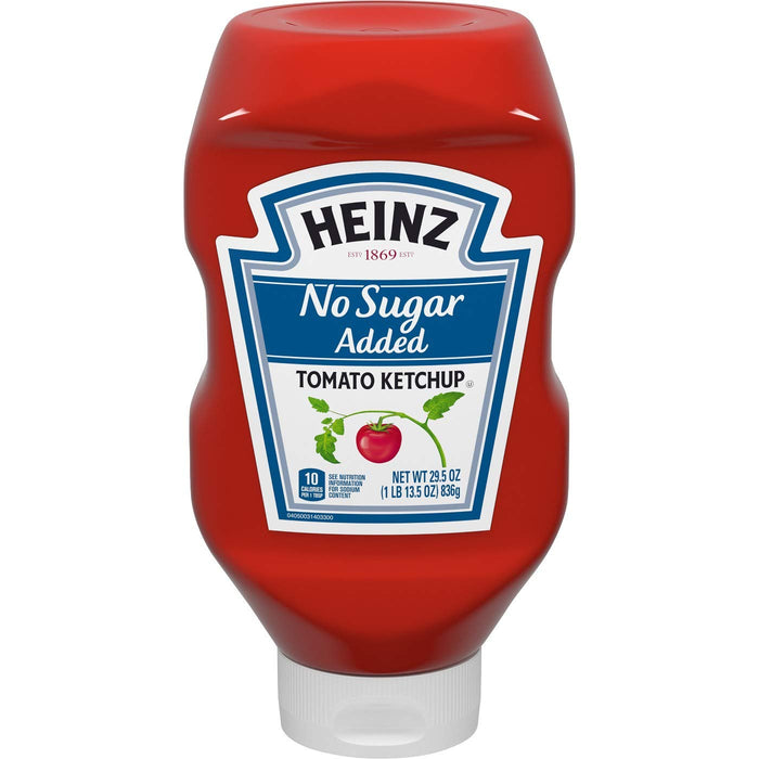 Heinz Tomato Ketchup with No Sugar Added, 13 oz Bottle
