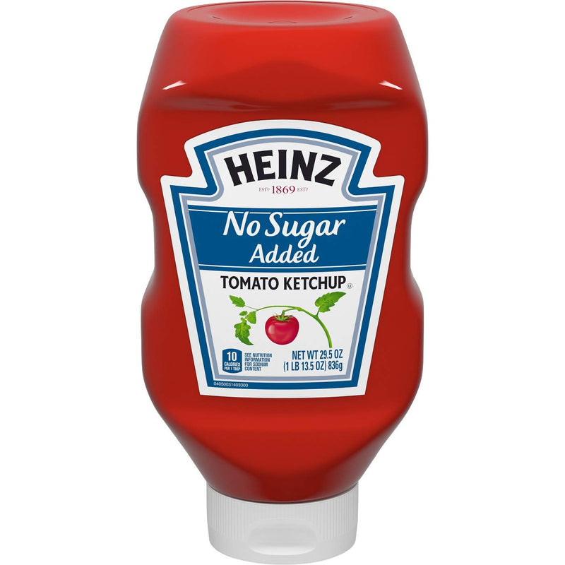 Heinz Tomato Ketchup with No Sugar Added, 13 oz Bottle