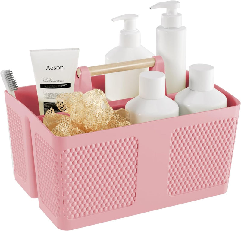 Shower Caddy Portable and Cleaning Caddy Organizer for Bathroom, Kitchen, Toiletries Storage ，Caddy organizer with handle, Rust-Resistant, Durable Material (Black, 9.36" L×7.73" W×7.24" H)