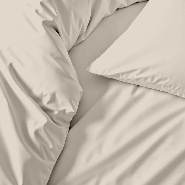 Italic Luxe 100% Australian Cotton Bedding Bundle – Sand Color, Full Size – 400 Thread Count – Soft, Durable & Silky – Includes Fitted Sheet, Flat Sheet & Pillowcases