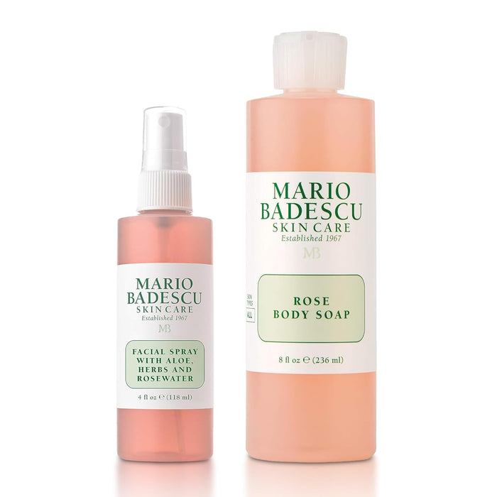 Mario Badescu Facial Spray with Aloe, Herbs and Rose Water for All Skin Types, Face Mist that Hydrates, Rejuvenates & Clarifies