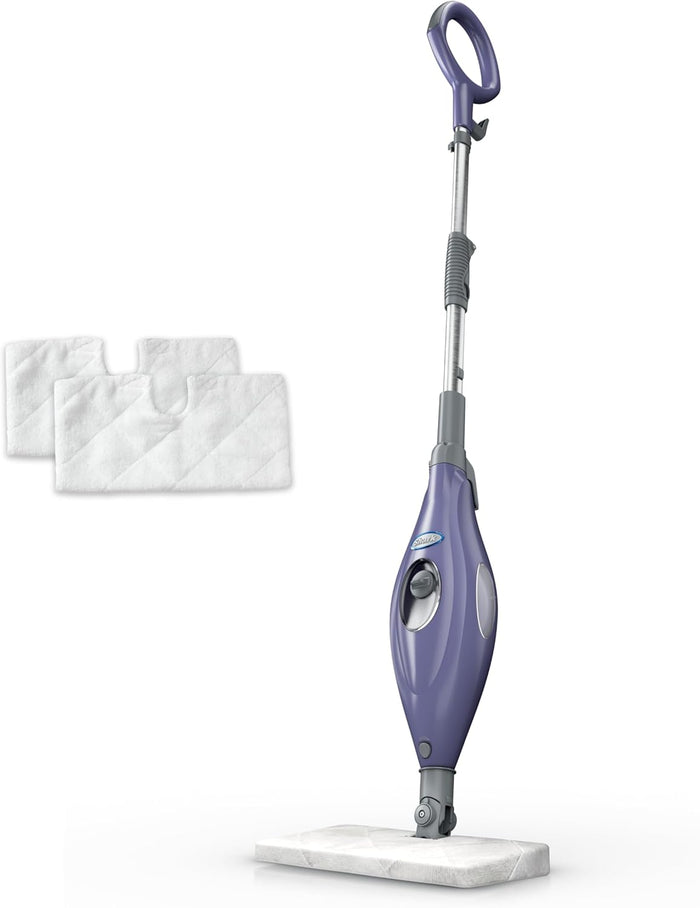 Shark Steam Mop with 2 Machine Washable Dirt Grip Pads, Removable Water Tank, Lightweight, Steam Cleaner for sealed Hard Floors, Marble, Stone, Hardwood, Tile, Laminate, White/Seafoam, S1000