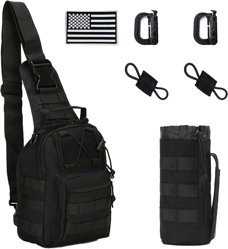 Tactical Sling Bag for Men，Tactical Shoulder Bag，Small Tactical Bag for Men (Khaki)