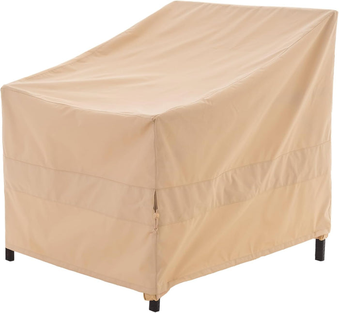 WJ-X3 Patio Chair Cover, Outdoor Lounge Cover, Heavy Duty, Waterproof Lawn Chair Covers, 29W x 30D x 36H, Beige, 2-Pack