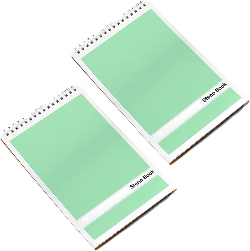 Steno Pads – 6x9 Inches 80 Sheets Steno Notebooks for Writing Notes in School, University, College & Office (2PCS Pink)