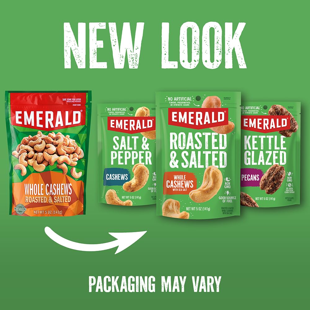 Emerald Nuts Kettle Glazed Pecans (1-Pack), 5oz Resealable Bag, Kosher Dairy Certified, Non-GMO, Contains No Artificial Preservatives, Flavors or Synthetic Colors