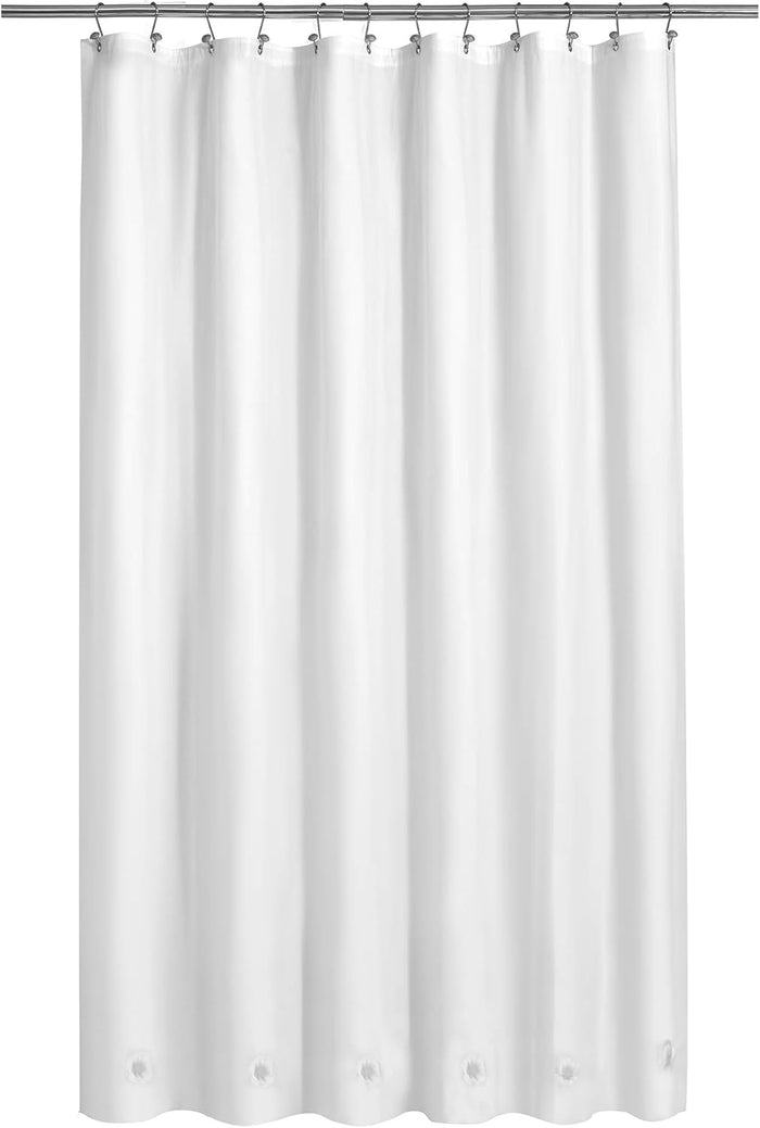 Barossa Design Plastic Shower Liner Clear - Premium PEVA Shower Curtain Liner with Rustproof Grommets and 3 Magnets, Waterproof Cute Lightweight Standard Size Bathroom Curtains - Clear