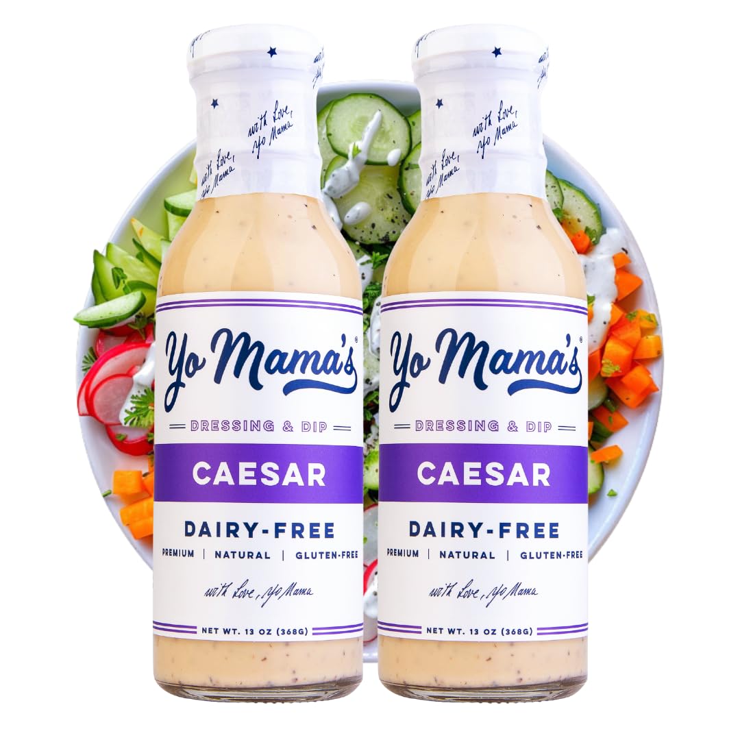 Yo Mama's Foods Gourmet Honey Balsamic & Asian Sesame Dressing and Salad Oil Combo Pack - Pack of (2) - Low Carb, Low Sodium, and Vegan
