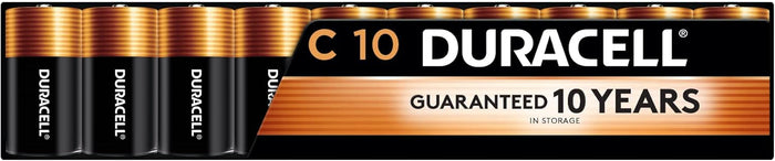 Duracell Coppertop C Batteries, 8 Count Pack, C Battery with Long-lasting Power, All-Purpose Alkaline C Battery for Household and Office Devices