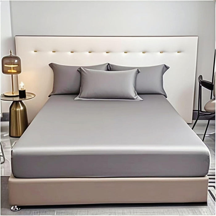 Fitted Sheet Queen - Hotel Luxury Bottom Fitted Sheets Only - 100% Cotton Fitted Bed Sheet - Deep Pocket Fitted Sheet Only, 60" x 80" + 15" (Queen, Gray)