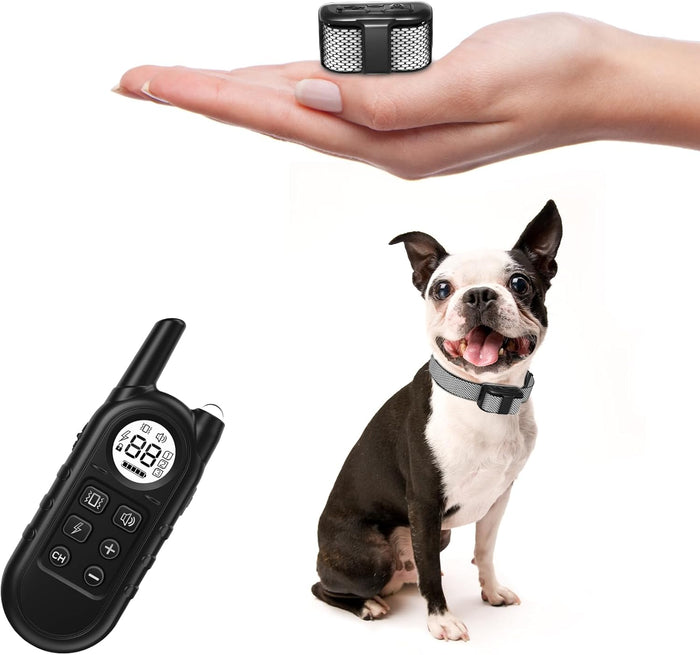 Tiniest Dog Shock Collar, Lightest Dog Training Collar with Remote for Small Dogs 5-15lbs & Medium Large Dogs/Puppies, Waterproof, Rechargeable, 1300ft Range (Orange&Ultra Tiny)