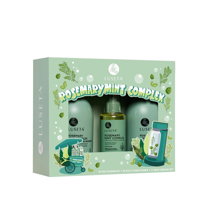 Luseta Blue Shampoo & Conditioner Set - Color Brightening for Brassy and Brunette Treated Hair, Revive Cool Tones, 2x 16.9oz
