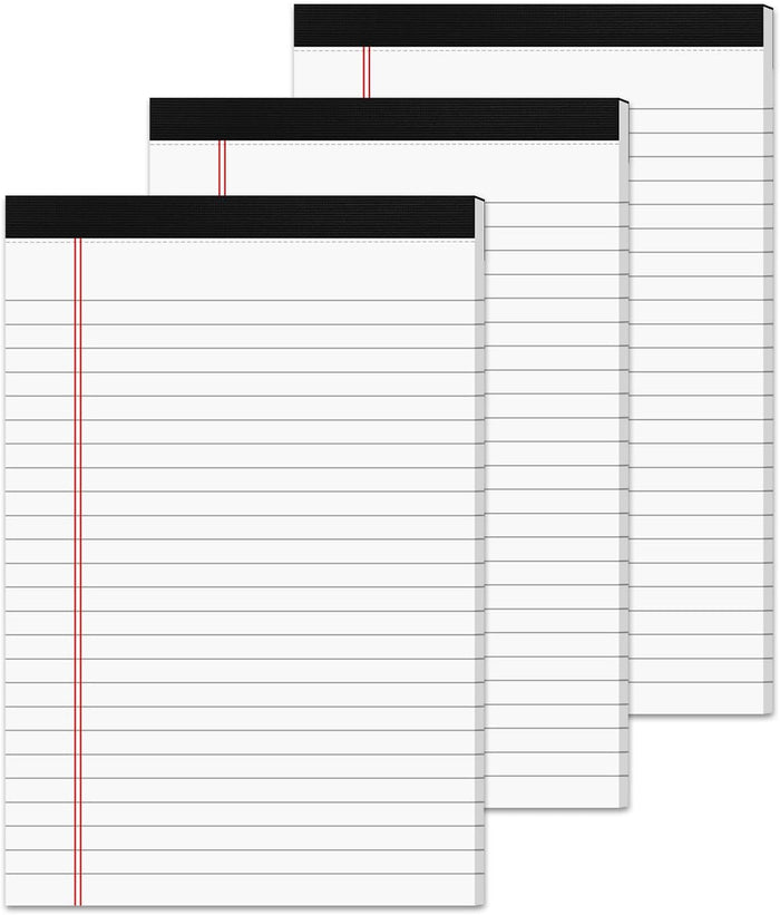 Legal Pads 5x8 Inch Writing Pads for Office Note Pads 5x8 for Work 80 GSM Paper College Ruled Legal Pad To Do List Notepad 30 Sheets 6 Pack Notebook Writing Pad Notepads for Grocery List Shopping List