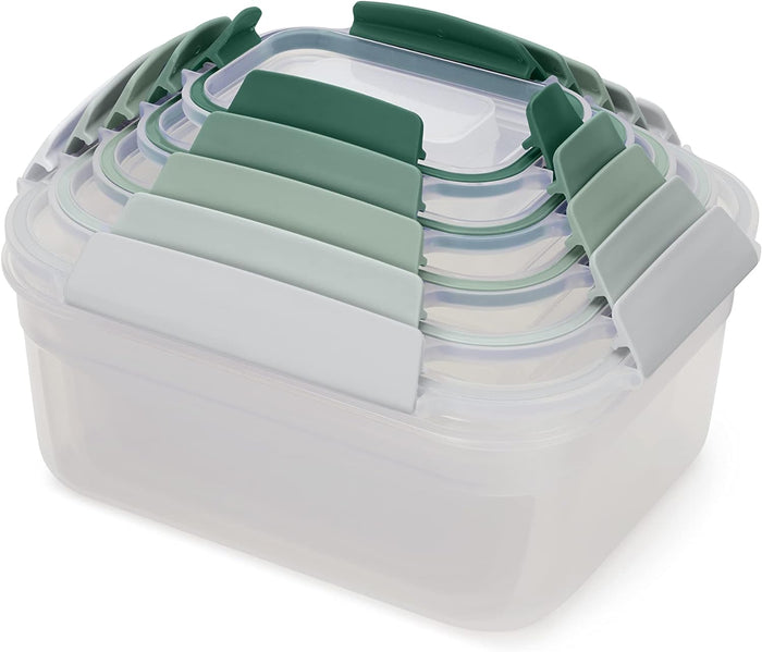 Joseph Joseph Nest Lock Plastic BPA Free Food Storage Container Set with Lockable Airtight Leakproof Lids, 10-Piece, Multi-Color
