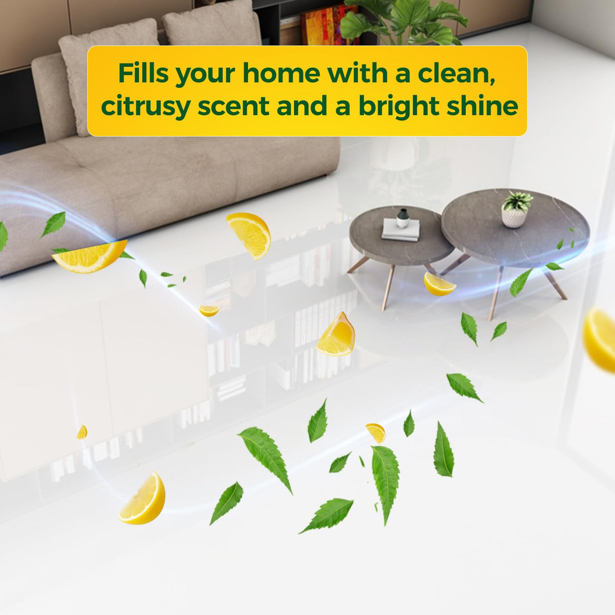 Shimmer Floor & Surface Cleaner Phenyl – 5L Mega Jar | Power Lemon Booster Formula | Long Lasting Fragrance