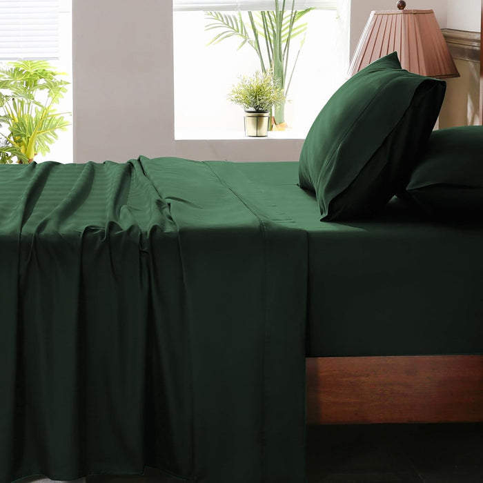 Extra Deep Pocket King Sheets 18-24 Inch 1000 Thread Count 100% Egyptian Cotton Sateen Weave Soft Breathable 4 Pieces（King，Linen）